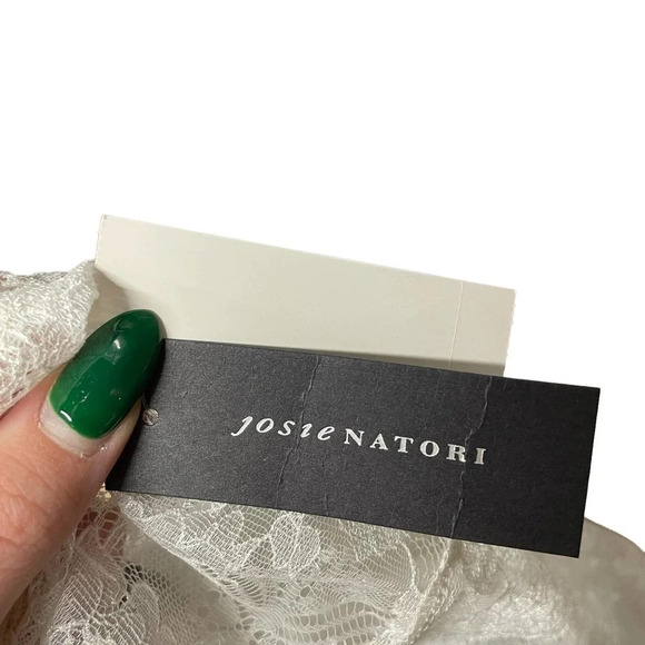 Josie Natori Chantilly Bordered Lace Chemise Lingerie White Size XL - Picture 11 of 12